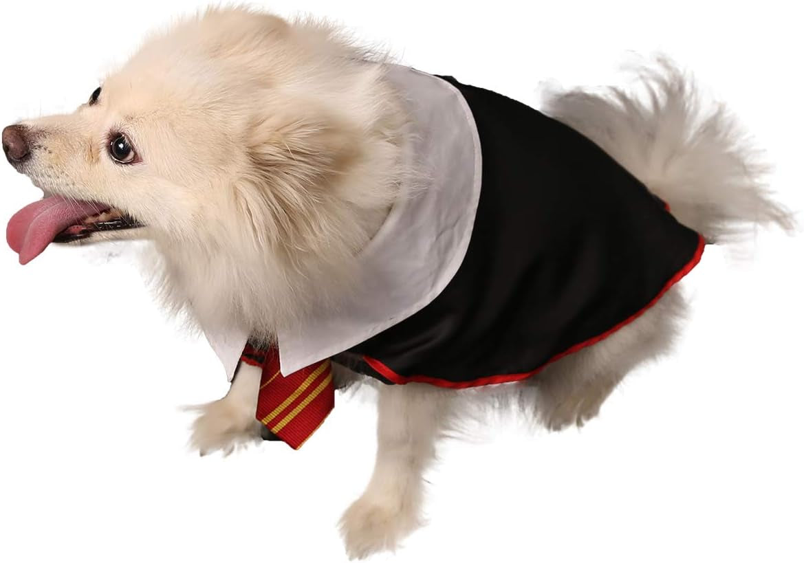 Halloween Costume Pet Wizard Outfit for Dogs and Cats Apparel, Costume, Clothing with Glasses