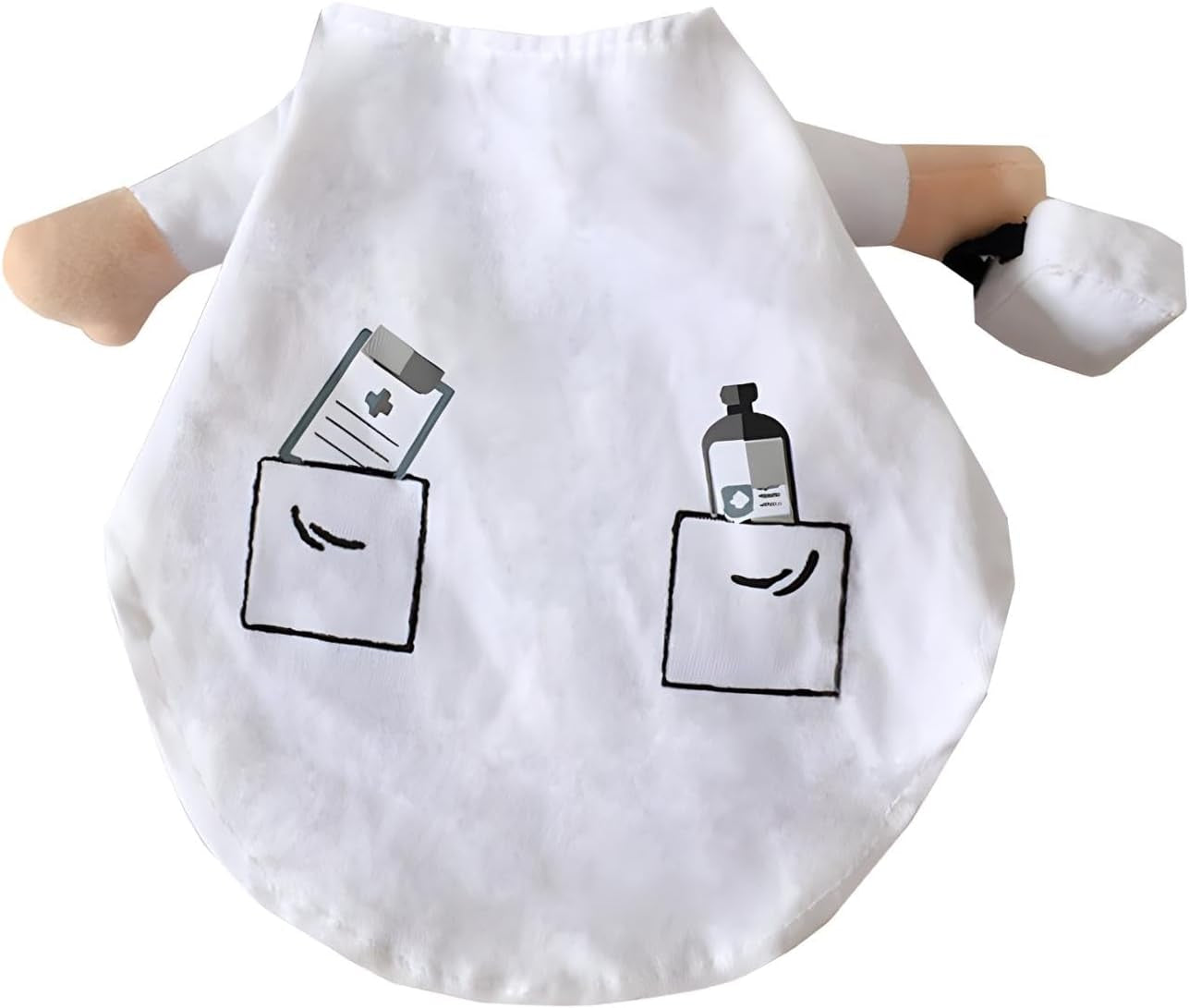 Dog Cat Doctor Costume Pet Doctor Clothing Halloween Jeans Outfit Apparel (XS)