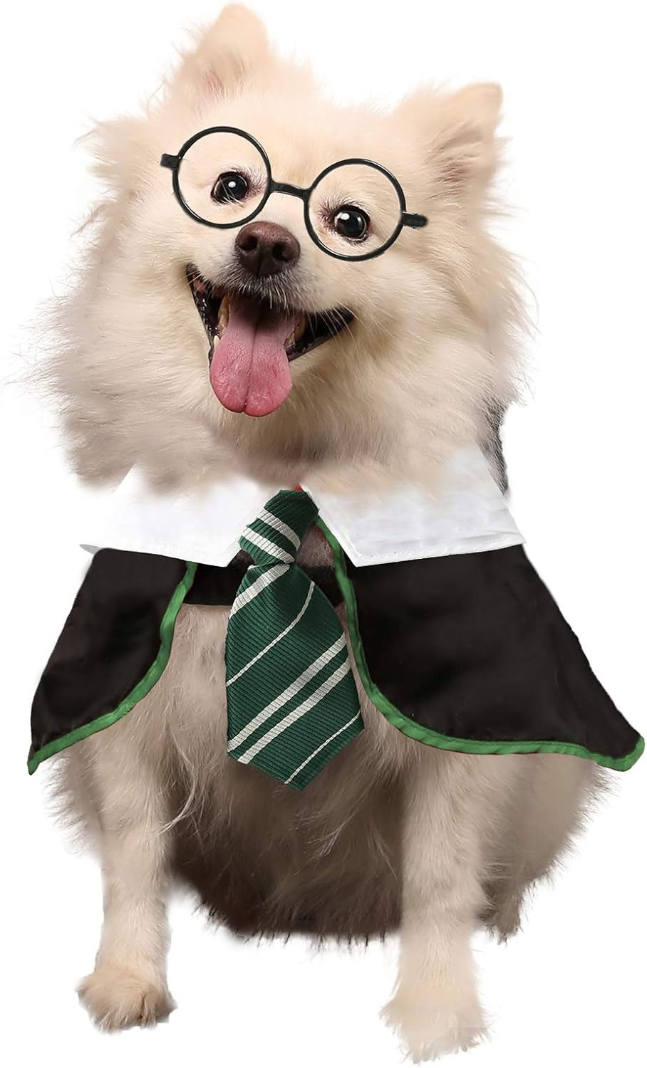 Halloween Costume Pet Wizard Outfit for Dogs and Cats Apparel, Costume, Clothing with Glasses
