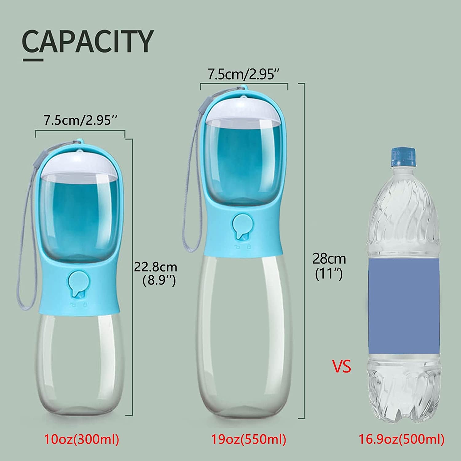 Sip & Snack Travel Bottle - Portable Water Bottle with Food Container for Dogs