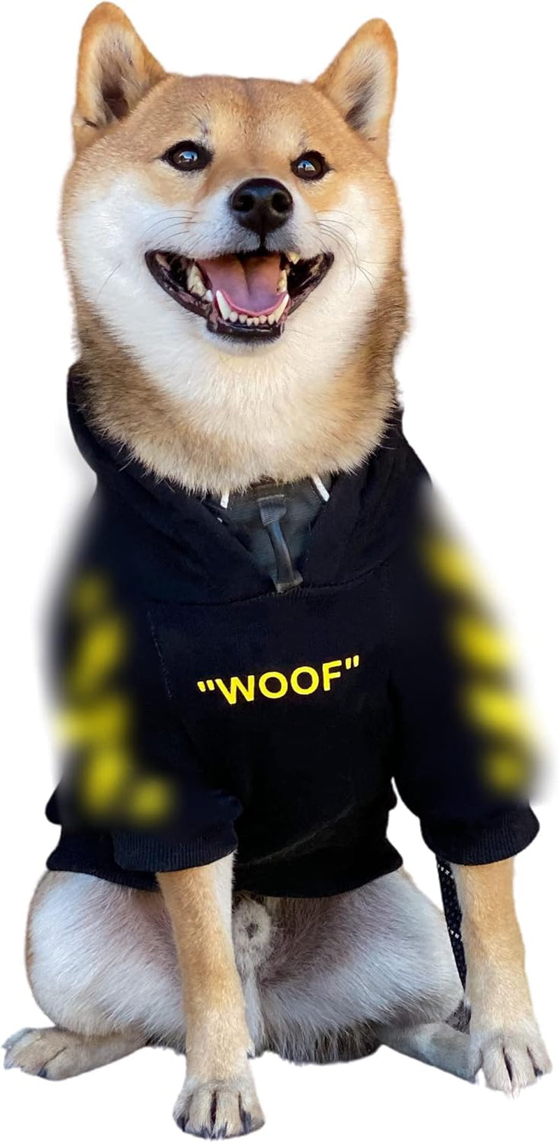 Stylish Dog Hoodie Dog Clothes Streetwear Cotton Sweatshirt Fashion Outfit for Dogs Cats Puppy Small Medium Large (XL, Yellow)