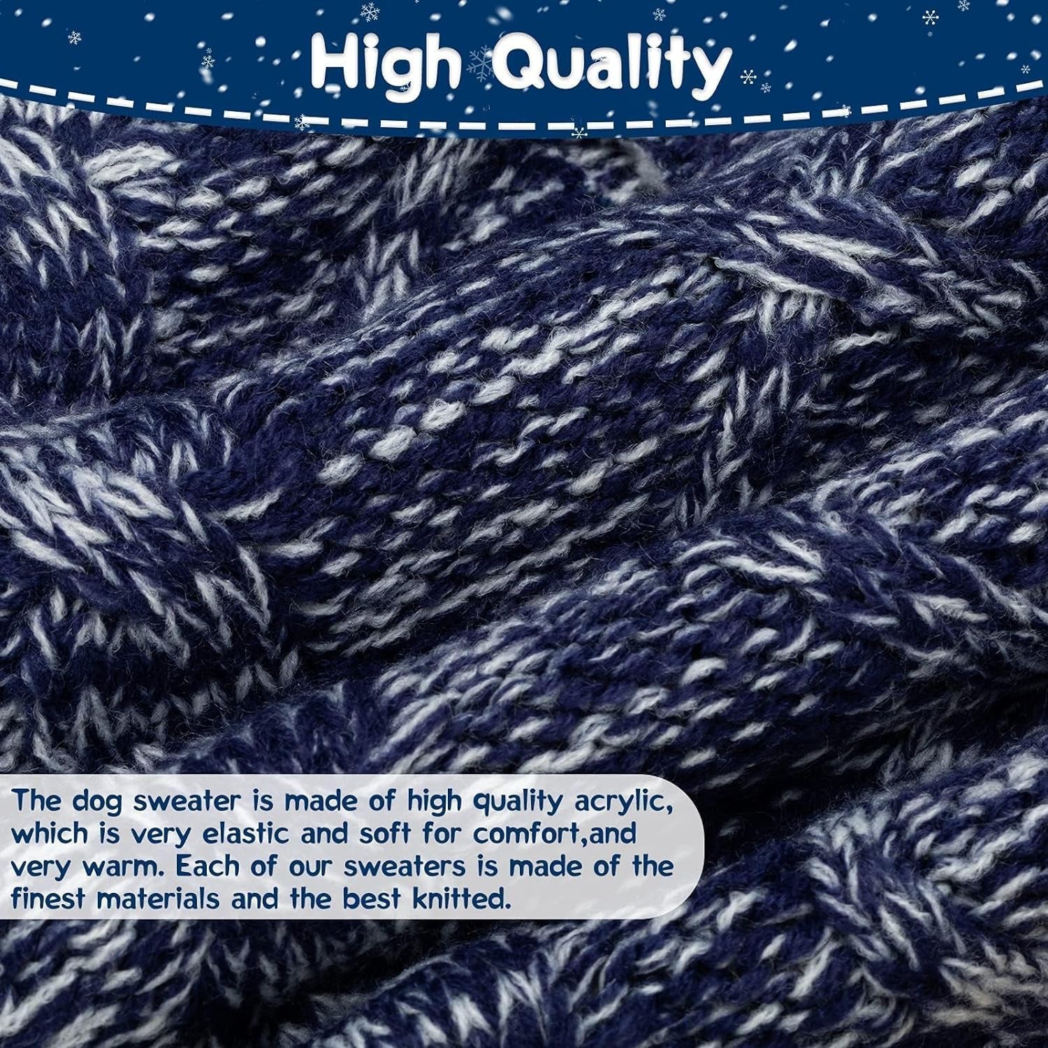 Knit Turtleneck Dog Sweater for Small Medium Large Dogs, Warm Puppy Clothes for Fall Winter, Cozy Sweatshirts Dog Coats for Cold Weather, Pullover Pet Jumper for Puppy Cats SM