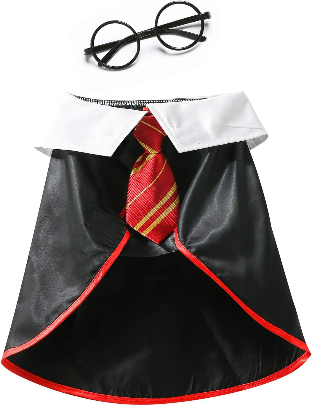 Halloween Costume Pet Wizard Outfit for Dogs and Cats Apparel, Costume, Clothing with Glasses