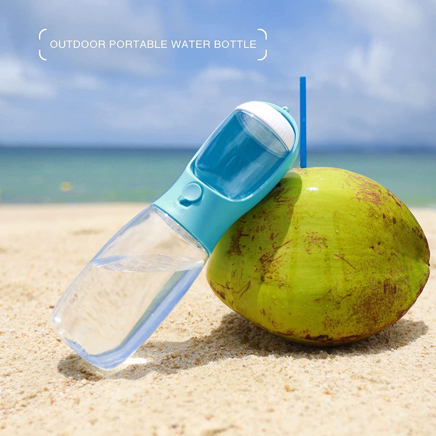 Sip & Snack Travel Bottle - Portable Water Bottle with Food Container for Dogs