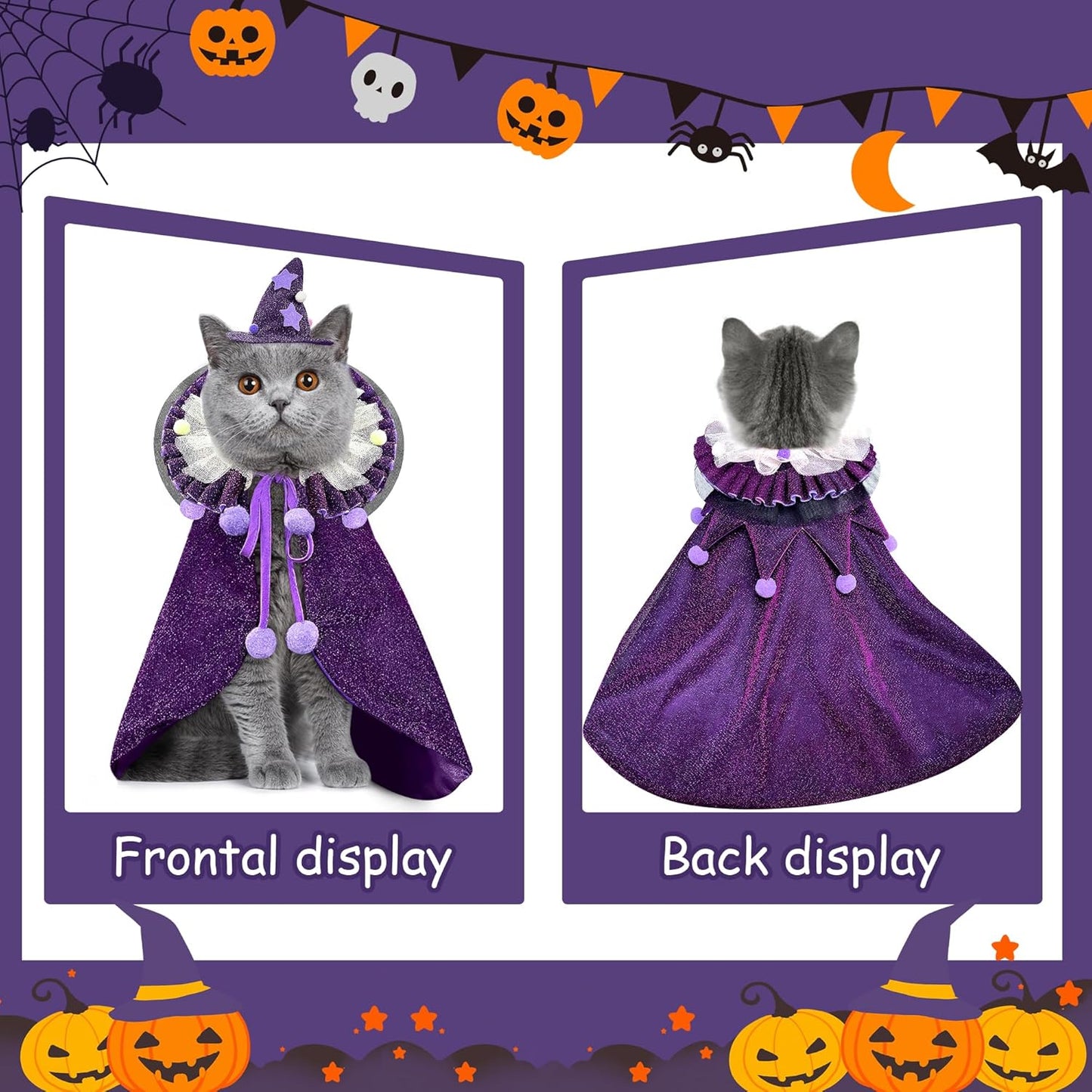 ✨ Mystic Whiskers Wizard Cape - for Cats and Small Dogs