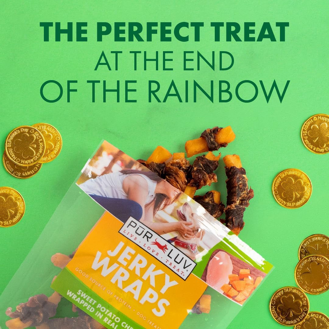 Chicken Wrapped Sweet Potato Dog Treats, Rawhide Free Jerky Wraps, Made with Real Chicken, 16 Oz, Healthy, Easily Digestible, Long Lasting, High Protein Treat, Satisfies Dog'S Urge to Chew