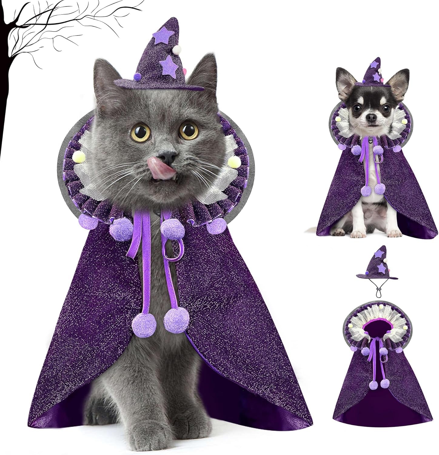 ✨ Mystic Whiskers Wizard Cape - for Cats and Small Dogs