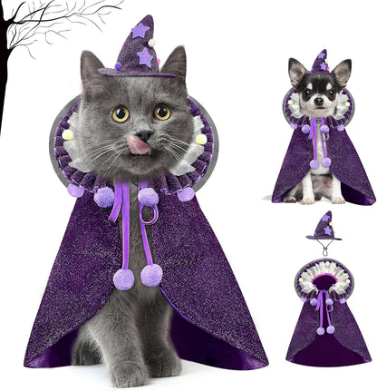✨ Mystic Whiskers Wizard Cape - for Cats and Small Dogs