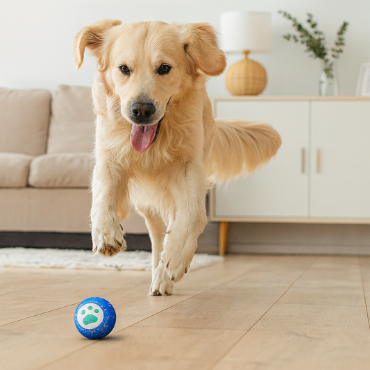 PupPursuit Power Ball Smart Interactive Dog Toys - Interactive Dog Ball for Medium & Large Dogs Durable E-TPU Dog Toy - Motion Activated Rolling Ball 