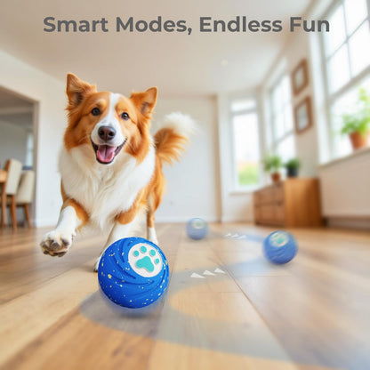 PupPursuit Power Ball Smart Interactive Dog Toys - Interactive Dog Ball for Medium & Large Dogs Durable E-TPU Dog Toy - Motion Activated Rolling Ball 
