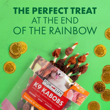 Dog Treats, K9 Kabobs Made with Real Chicken, Duck, and Sweet Potato, 12 Ounces, Dog Snacks, Healthy, Easily Digestible, Long-Lasting, High Protein Treat, Satisfies Urge to Chew