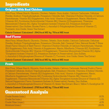 Dentastix Large Dog Treats, Original, Beef & Fresh, 2.73 Lb. Variety Pack (51 Treats Total)