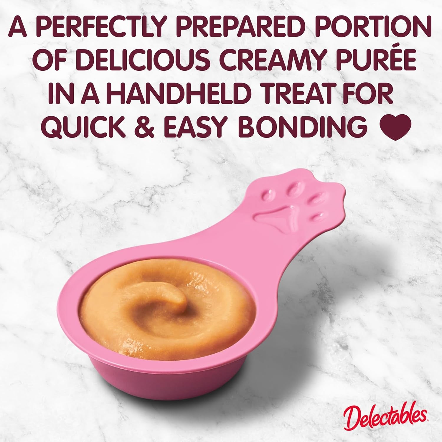Delectables Lickable Spoon Handheld Wet Cat Treats Made with Real Chicken & Tuna, Creamy Puree, Mess Free, Quick & Easy, Grain-Free, No Added Fillers, No Added Preservatives, Variety Pack, 32Ct