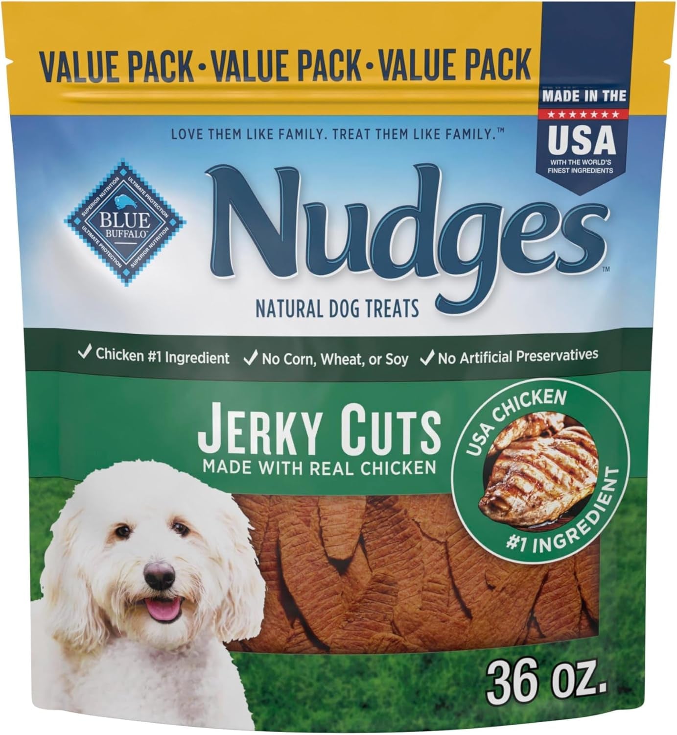 Nudges Jerky Cuts Natural Dog Treats Chicken