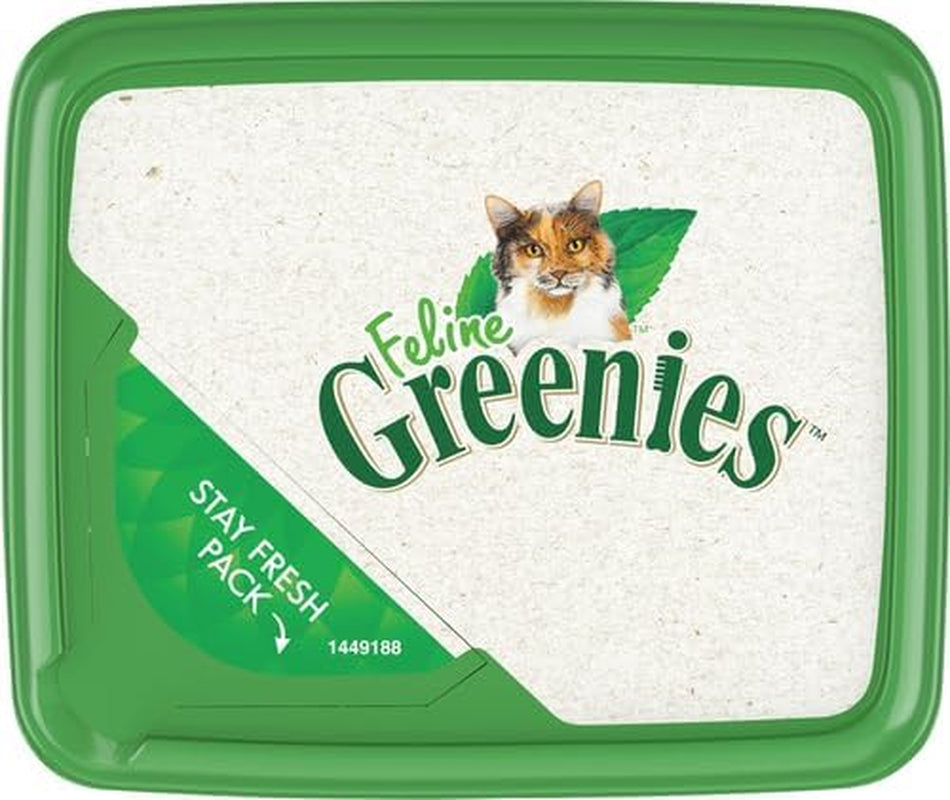 Cat Treats, Feline Veterinarian-Recommended Adult Natural Dental Cat Treats, Savory Salmon Flavor, 9.75 Oz. Tub