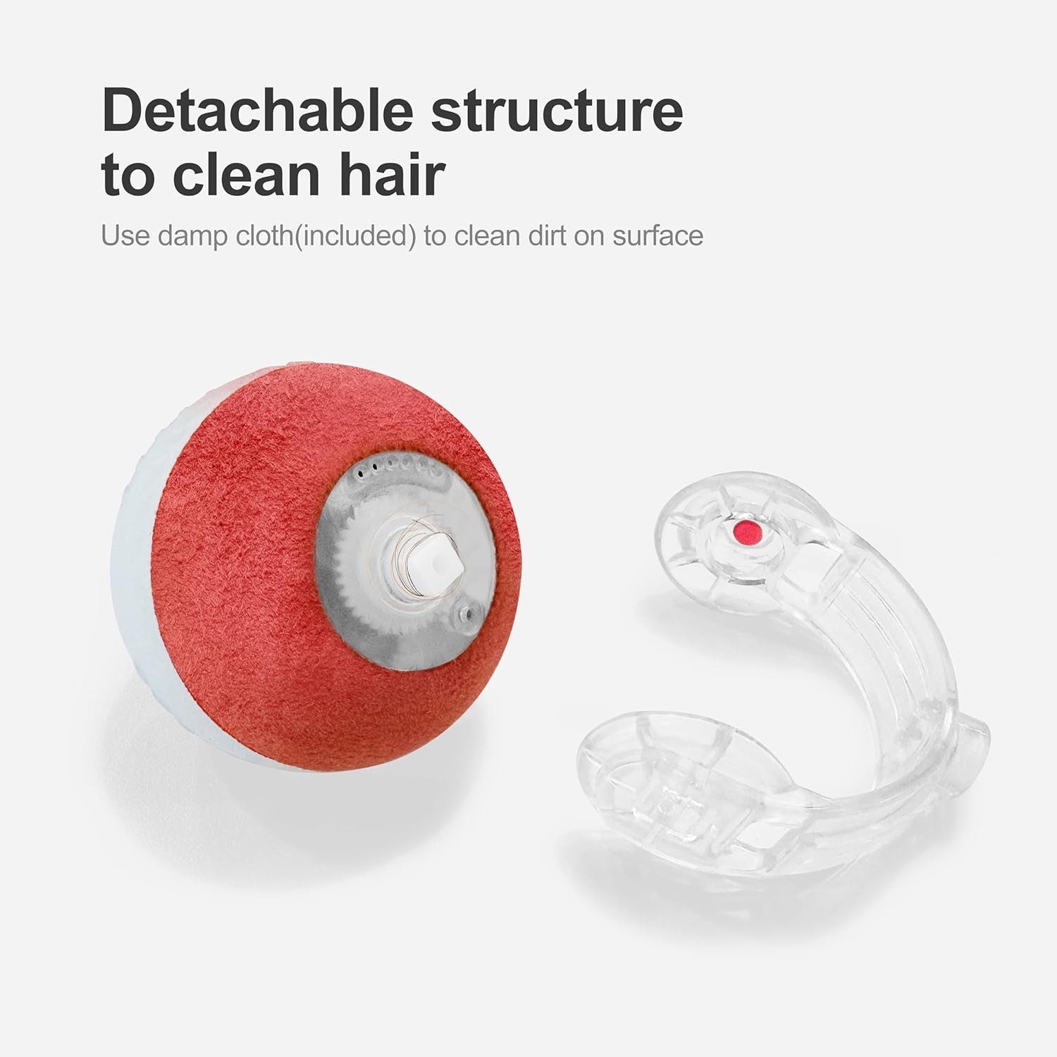 The MeowZoom Chase Orb - Interactive Cat Toys for Indoor Cats, Agile Moving Cat Ball with Elastic Mesh Tail